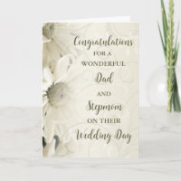 Félicitations pour le jour de mariage papa et Step