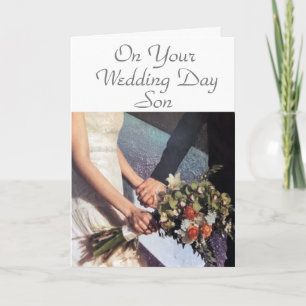 CARTE FÉLICITATIONS POUR LE JOUR DU MARIAGE **FILS**