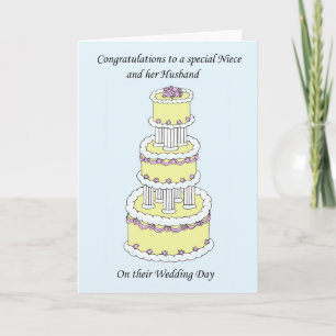 Carte Félicitations pour le mariage de la nièce et de so