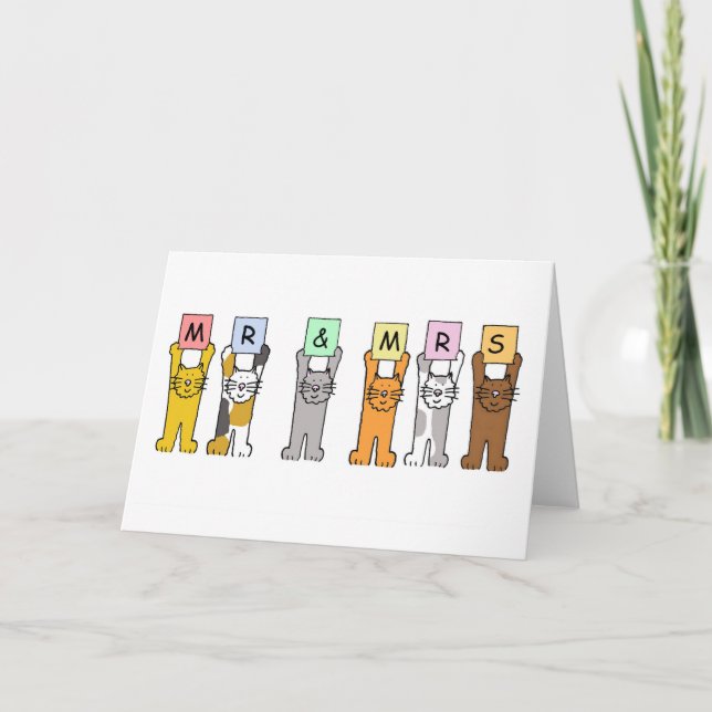 Carte Félicitations pour le mariage de M. et Mme - Adora (Devant)