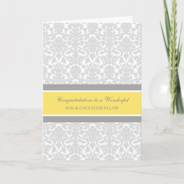 Carte Félicitations pour le mariage de votre fils et bel (Devant)