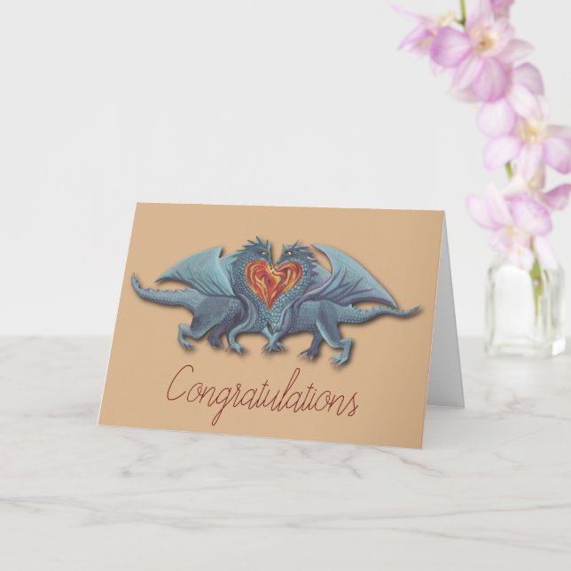 Carte Félicitations pour le mariage/les fiançailles de l (Orchidée)