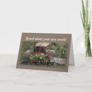 Carte Félicitations pour le nouveau camion