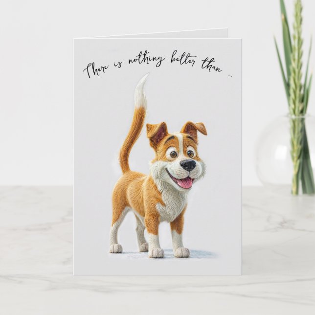 Carte Félicitations pour le nouveau chien (Devant)