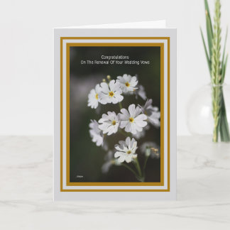 Carte Félicitations pour le renouvellement de votre vœu 