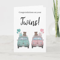 Félicitations pour les jumeaux de garçon/fille Fia