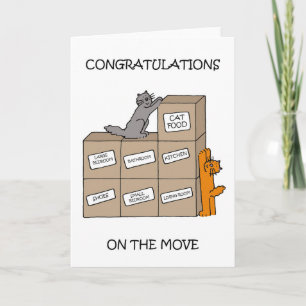 Carte Félicitations pour les nouveaux chats à la maison
