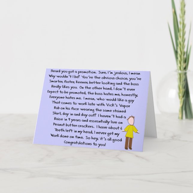 Carte Félicitations pour l'histoire de la promotion Art  (Devant)