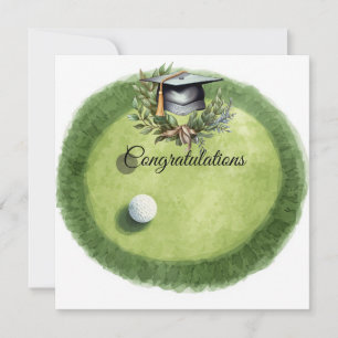 Carte Félicitations pour l'obtention du diplôme de golf