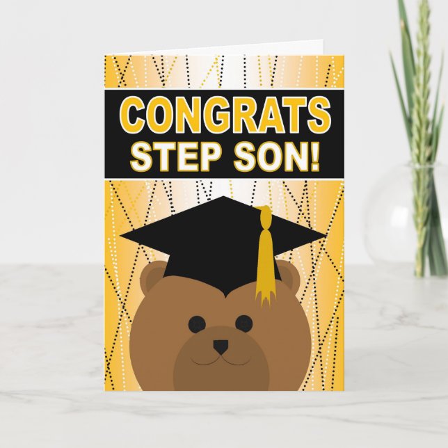 Carte Félicitations pour l'obtention du diplôme Step Son (Devant)