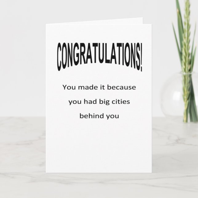 Carte félicitations pour motivation amusante (Devant)