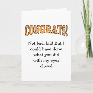 Carte félicitations pour motivation amusante
