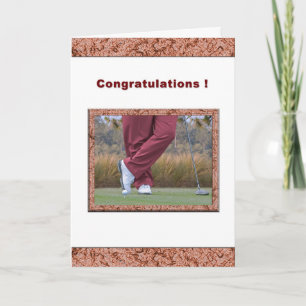 Carte Félicitations pour Trou-en-un pour Golfer