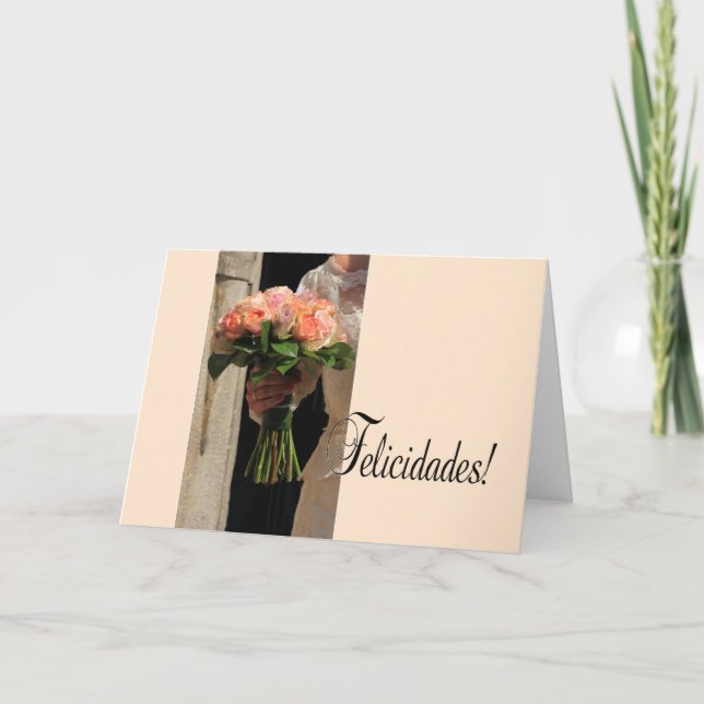 Carte Félicitations pour un mariage espagnol (Devant)