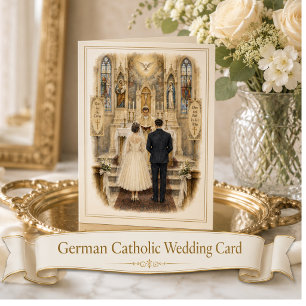 Carte Félicitations pour une messe de mariage catholique