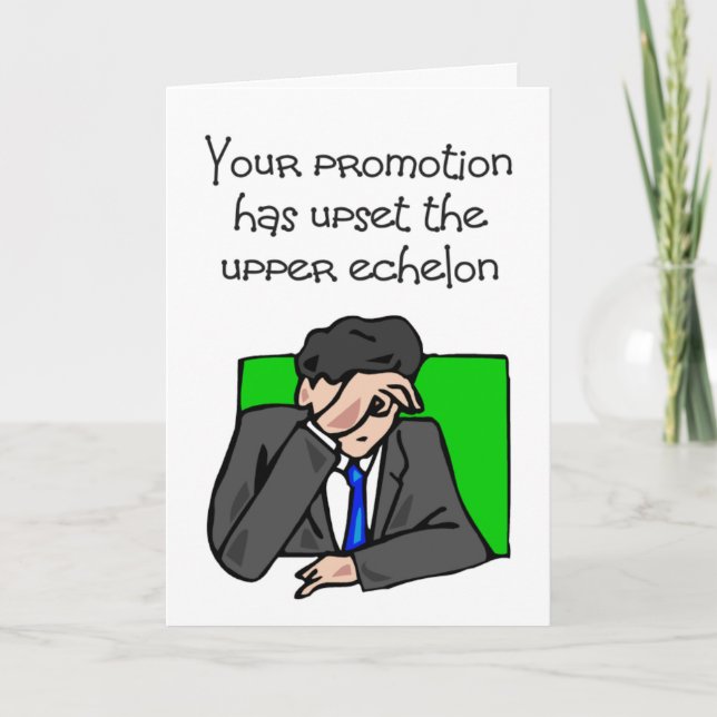 Carte félicitations pour une promotion d'emploi amusante (Devant)