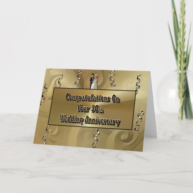 Carte Félicitations pour vos 50 ans de mariage (Devant)