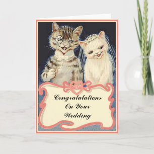 Carte Félicitations Pour Vos Chats Vintages Mariages