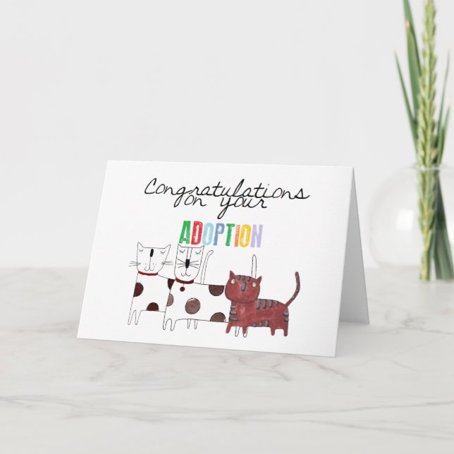 Carte Félicitations pour votre adoption (Devant)
