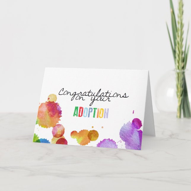 Carte Félicitations pour votre adoption (Devant)