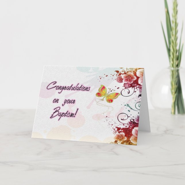 Carte Félicitations pour votre baptême ! (Devant)