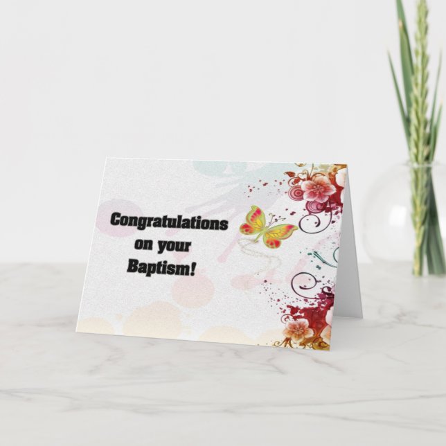Carte Félicitations pour votre baptême ! (Devant)