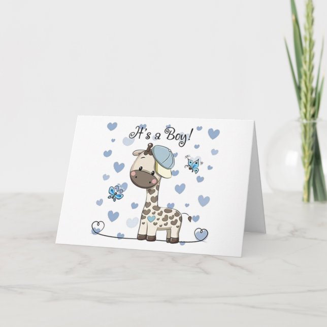CARTE FÉLICITATIONS POUR VOTRE "BÉBÉ GARÇON" (Devant)