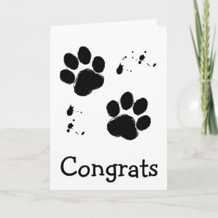 Carte Félicitations pour votre chien Secouru