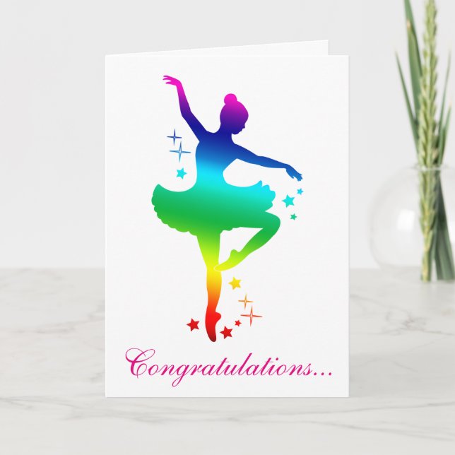 Carte Félicitations pour votre Danse Considérant (Devant)