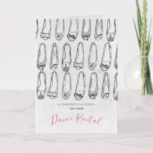 Carte Félicitations pour votre Danse Considérant Ballet  (Devant)