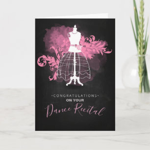 Carte Félicitations pour votre Danse Considérant Noir