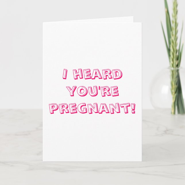 Carte Félicitations pour votre grossesse ! (Devant)