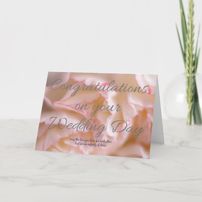 Carte Félicitations pour votre jour de mariage (Devant)
