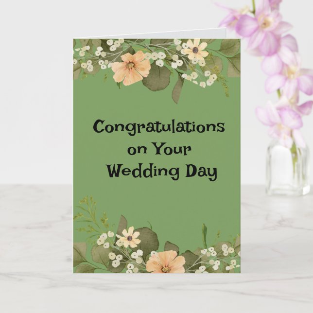 Carte Félicitations pour votre mariage (Orchidée)