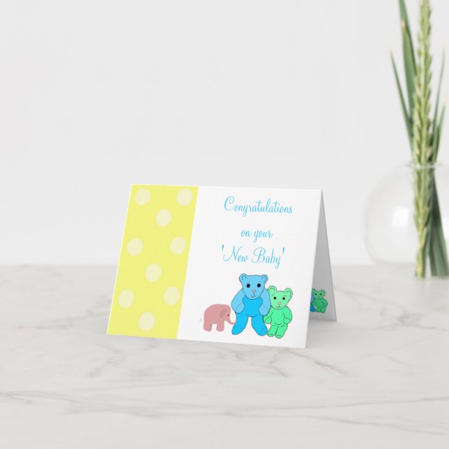 Carte Félicitations pour votre nouveau bébé (Devant)