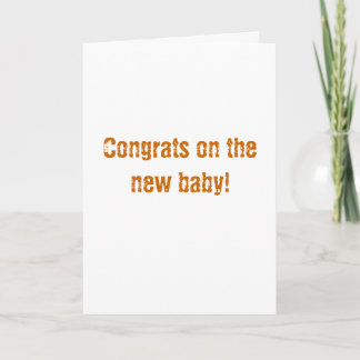 Carte Félicitations pour votre nouveau bébé !
