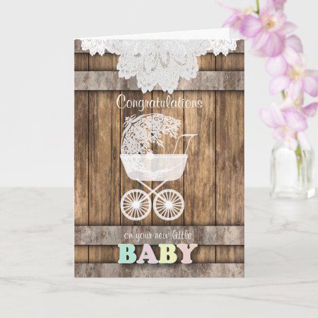 Carte Félicitations pour votre nouveau bébé (Orchidée)