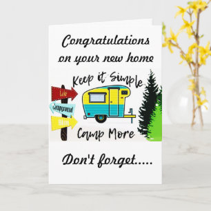 CARTE **FÉLICITATIONS POUR VOTRE NOUVEAU CAMPER**