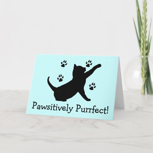 Carte Félicitations pour votre nouveau chaton avec des E (Devant)