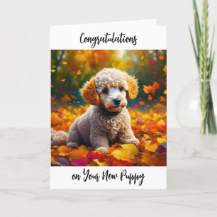 Carte Félicitations pour votre nouveau chiot