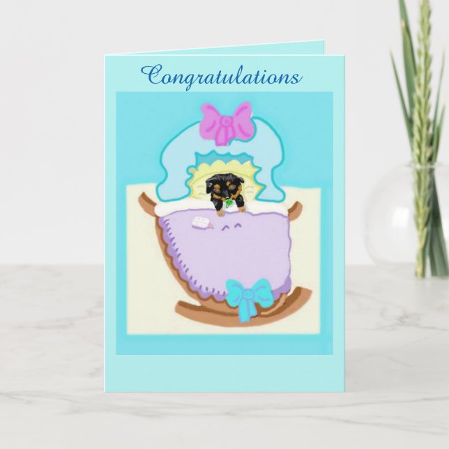 Carte Félicitations Pour Votre Nouveau Chiot (Devant)