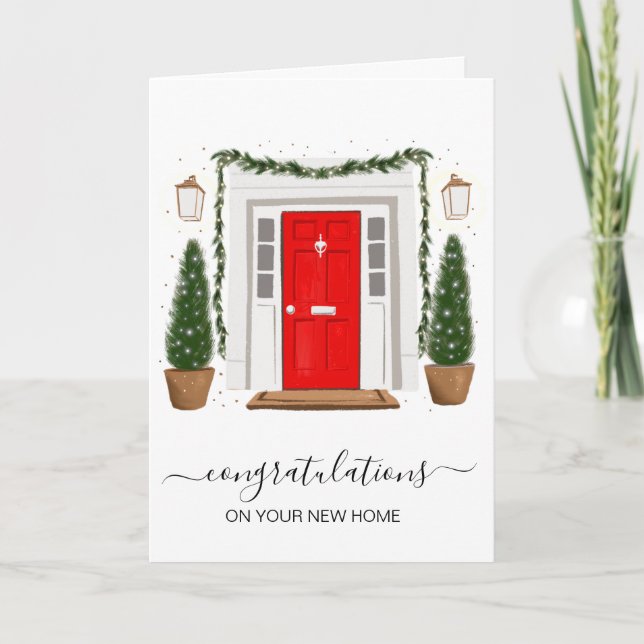 Carte félicitations pour votre nouveau foyer noël (Devant)