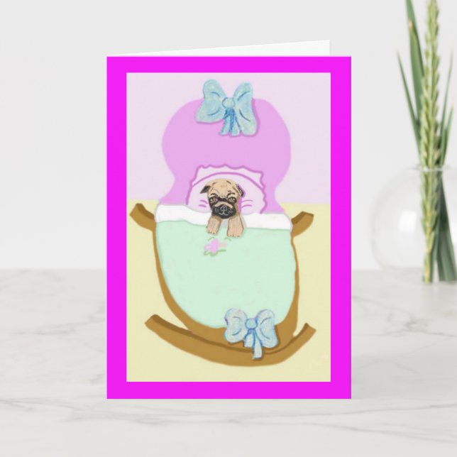 Carte Félicitations Pour Votre Nouveau Pack De Chiot ! ! (Devant)