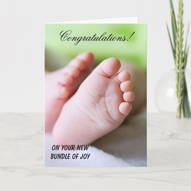 Carte Félicitations pour votre nouveau paquet de joie (Devant)