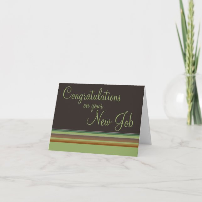 Carte Félicitations pour votre nouveau travail (Devant)