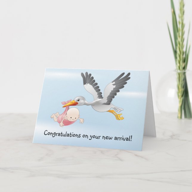 Carte Félicitations pour votre nouvelle arrivée ! (Devant)