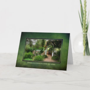 Carte Félicitations pour votre nouvelle maison - Jardin 