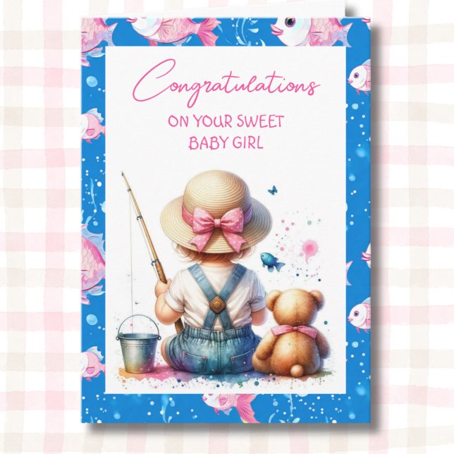 Carte Félicitations pour votre nouvelle petite fille (Créateur téléchargé)