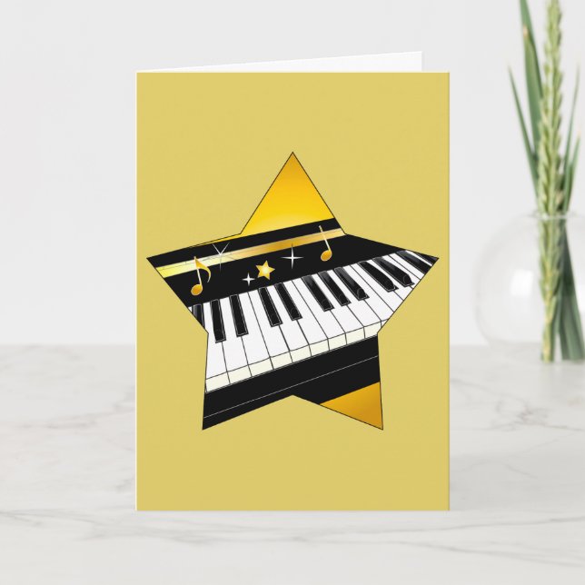 Carte Félicitations pour votre performance de piano (Devant)
