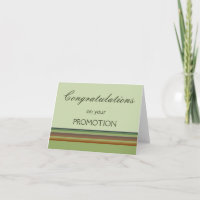 Félicitations pour votre promotion